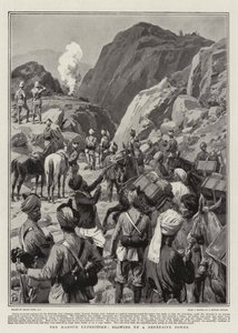 Mahsud-ekspeditionen, sprængning af et forsvarstårn af Frank Dadd